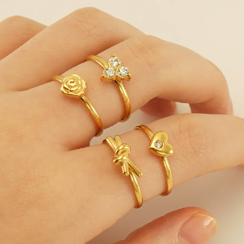 Wholesale of New Stainless Steel Gold-plated Rings