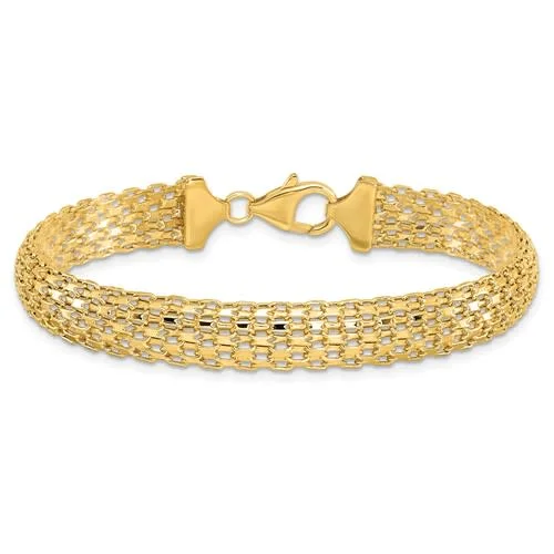 14K Polished Mesh Style Bracelet