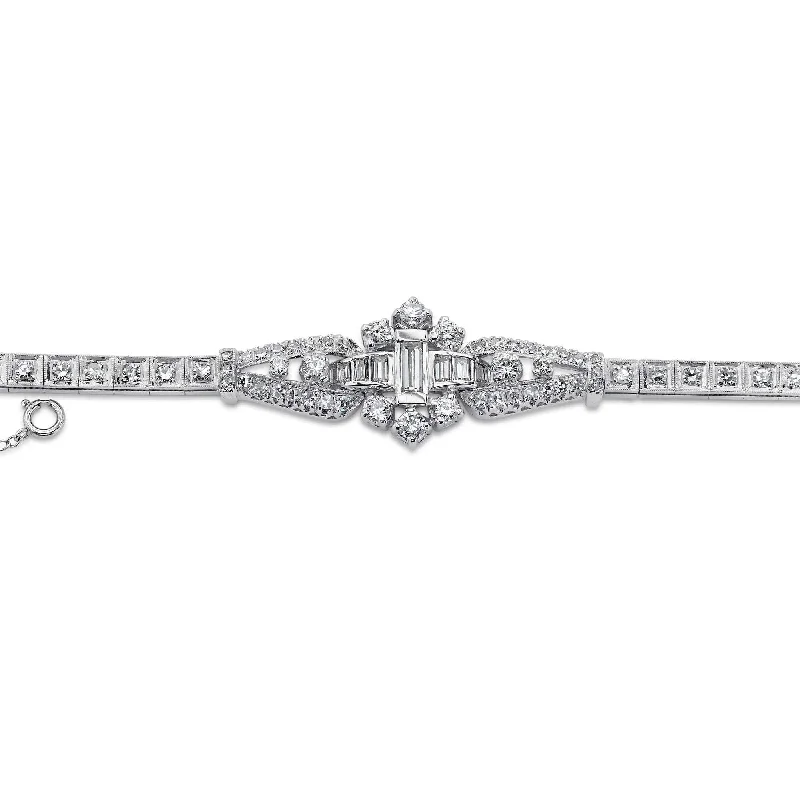 14KT GOLD DIAMOND DECO BRACELET