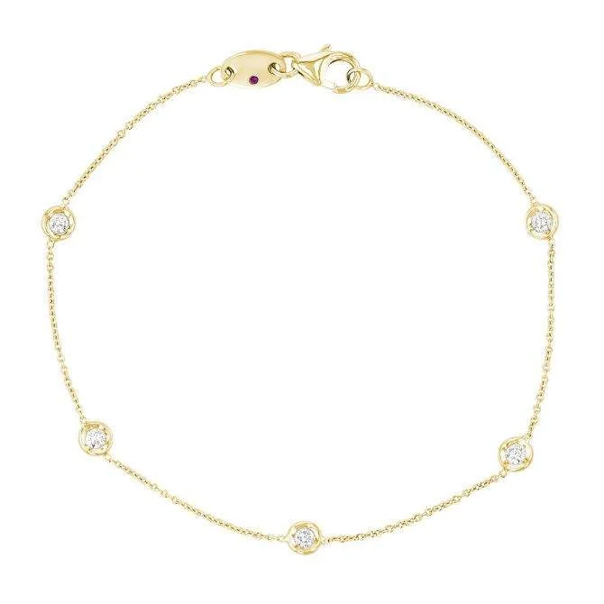 18KT GOLD ROBERTO COIN DIAMOND BRACELET