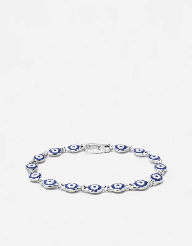 Blue Eye Bracelet, Sterling Silver