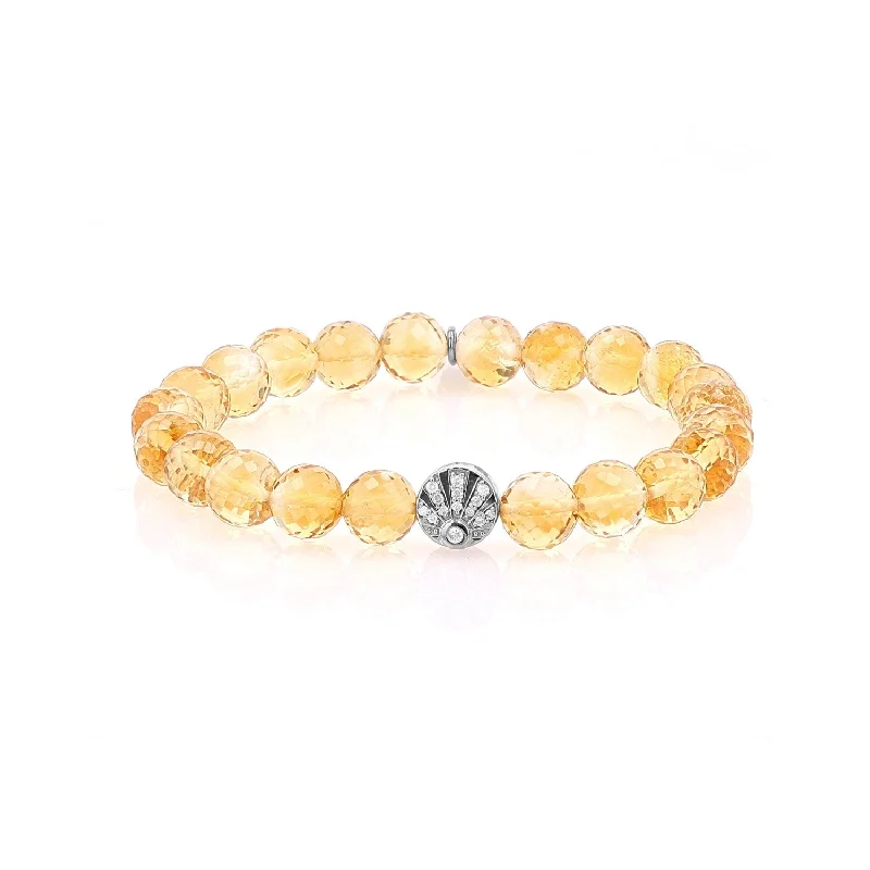 Cuties Icon Bracelet - Citrine with Diamond Sunrise Bead