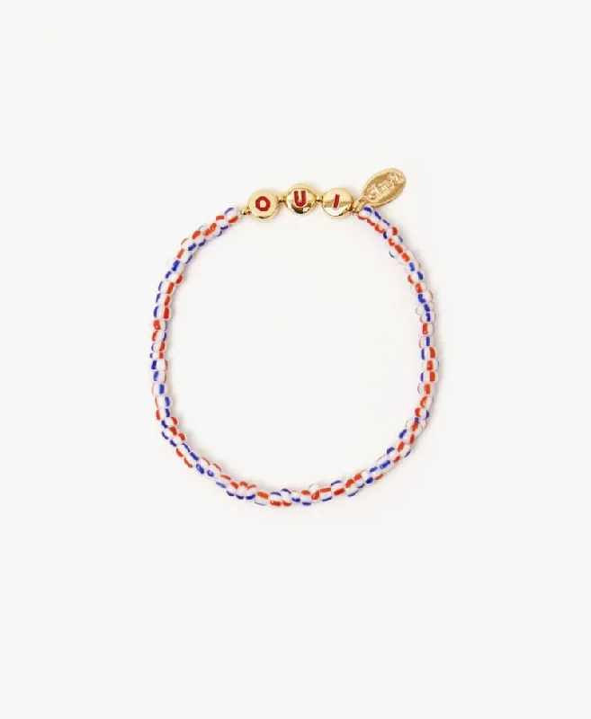 Clare V. Oui Beaded Bracelet - Multi & Gold