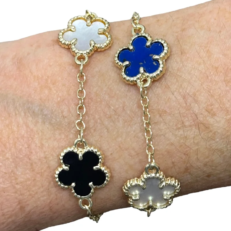 Colored Clover Station Bracelets