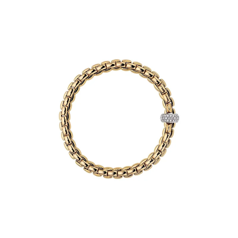 FOPE EKA MEDIUM BRACELET PAVE DIAMOND RONDEL