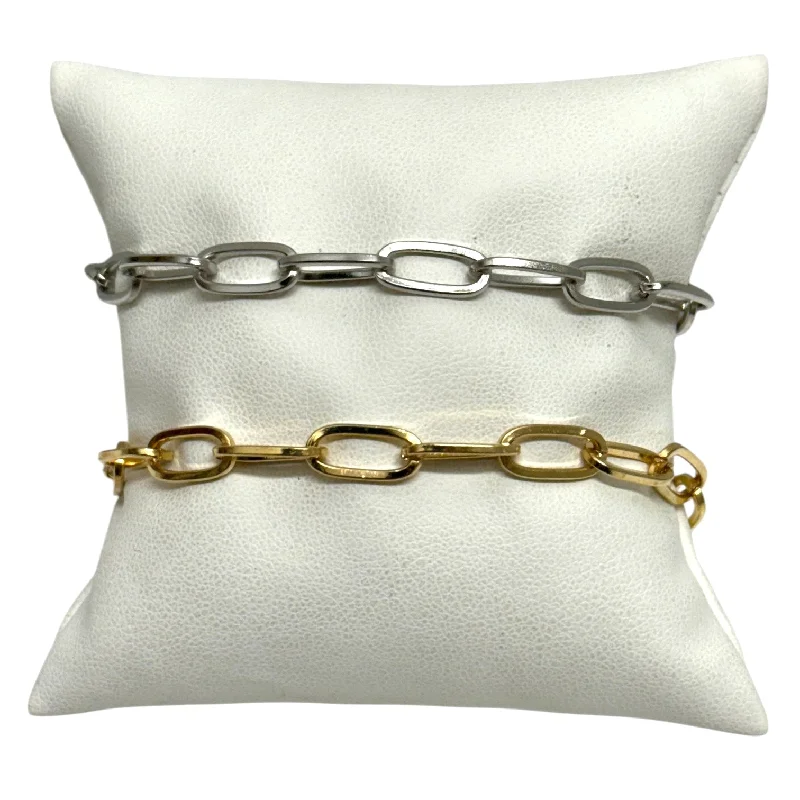 Gold or Silver Paperclip Bracelet