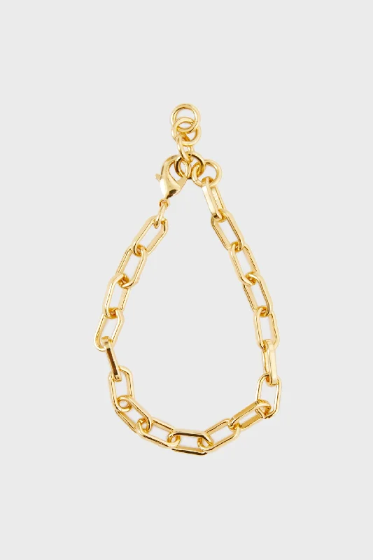 Gold Paperclip Chain Link Bracelet