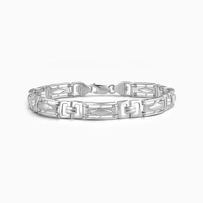 Silver Classy Link Bracelet For Him