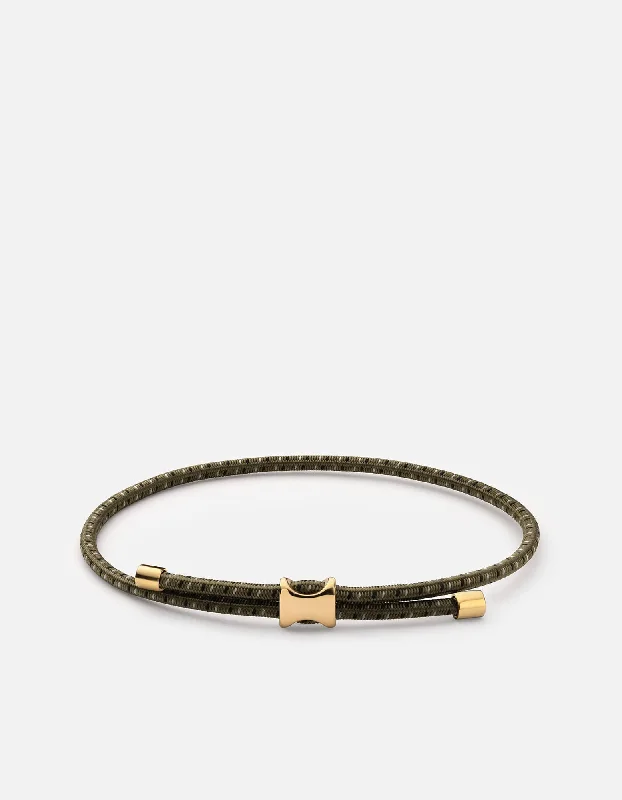 Orson Pull Bungee Rope Bracelet, Gold Vermeil