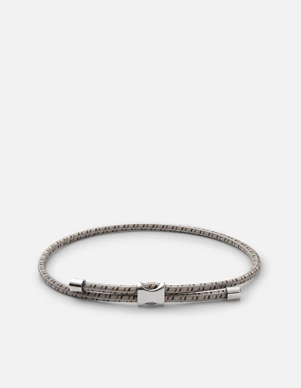 Orson Pull Bungee Rope Bracelet, Sterling Silver