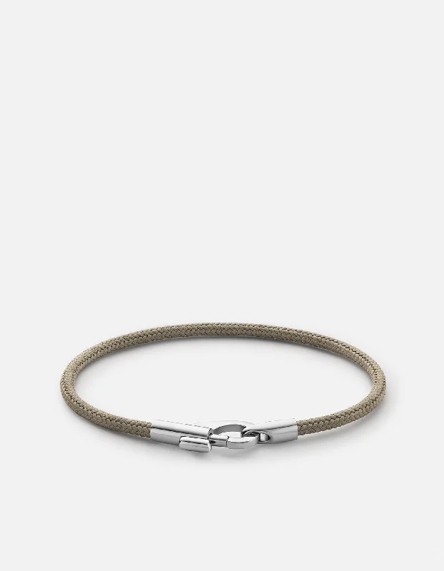 Snap Rope Bracelet, Sterling Silver/Sage