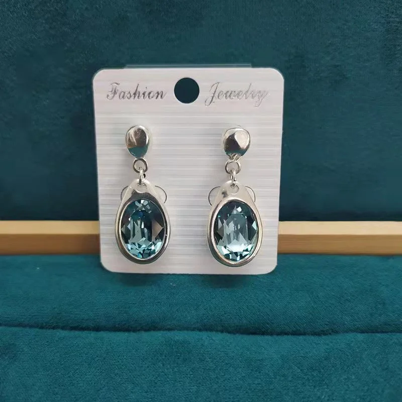 Earrings Blue Stone