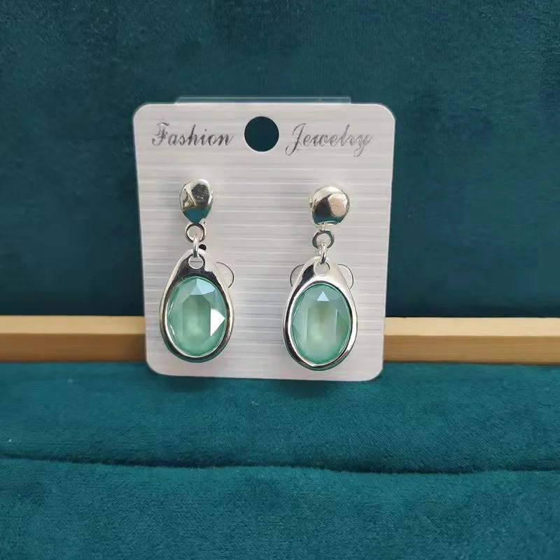 Earrings Greenstone