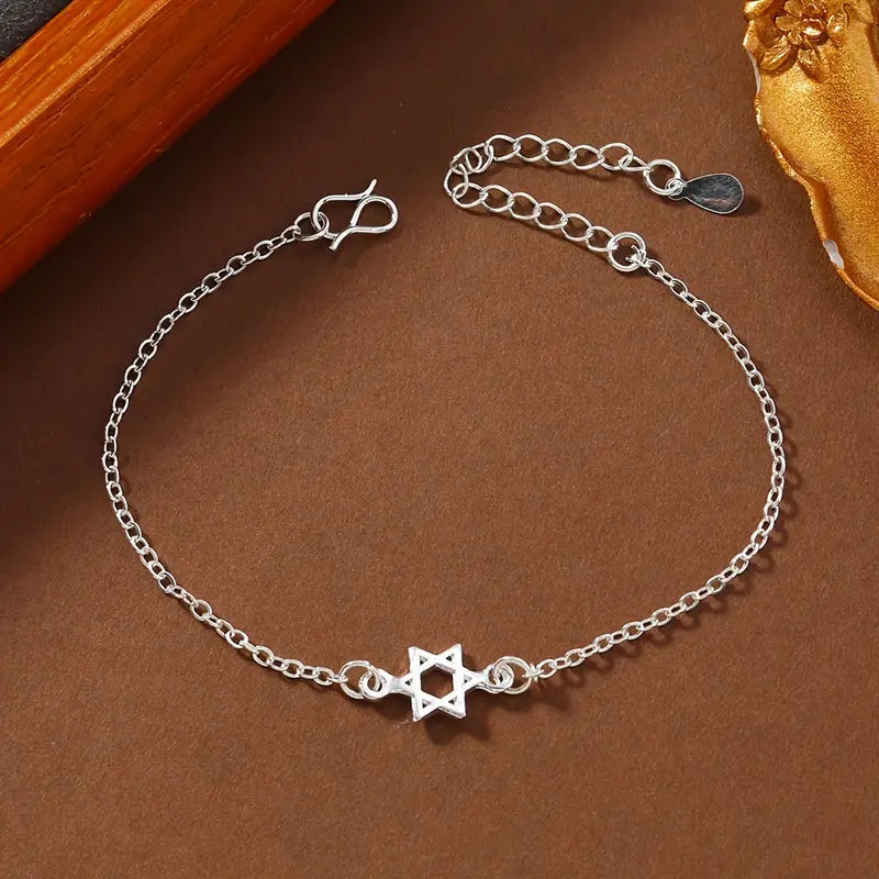 Sterling Silver Star of David Bracelet