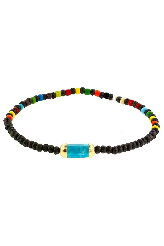 Turquoise Bolt Mutli Bead Bracelet