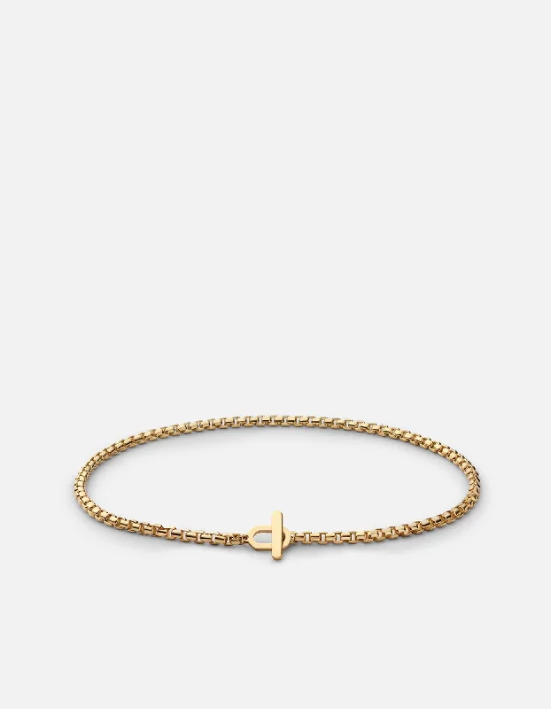 Venetian Bar Chain Bracelet, 14k Gold