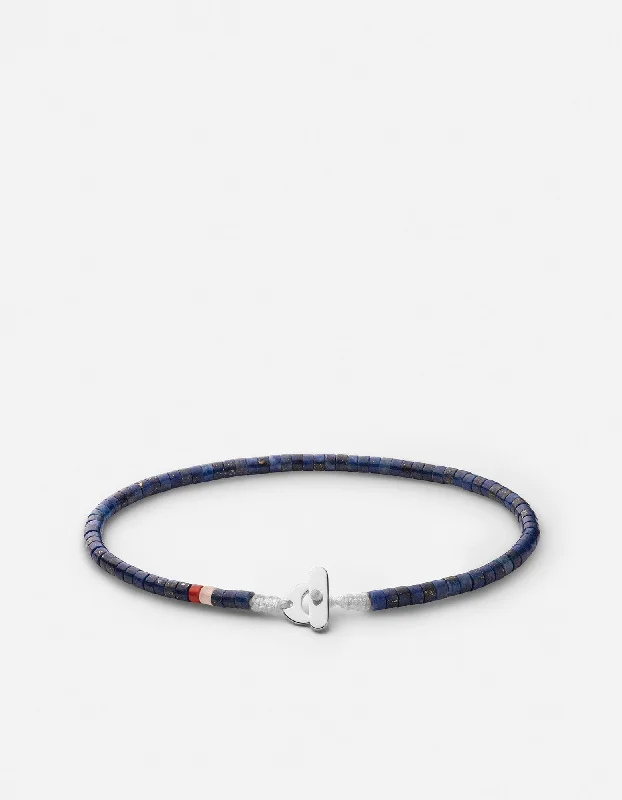 Zane Lapis Bracelet, Sterling Silver